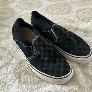 Black checkered vans